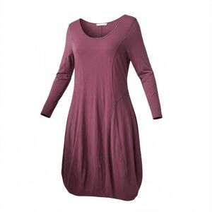 Peruvian Connection Artista Pima Cotton Modal Jersey Midi Dress “Sugar Plum”Sz L